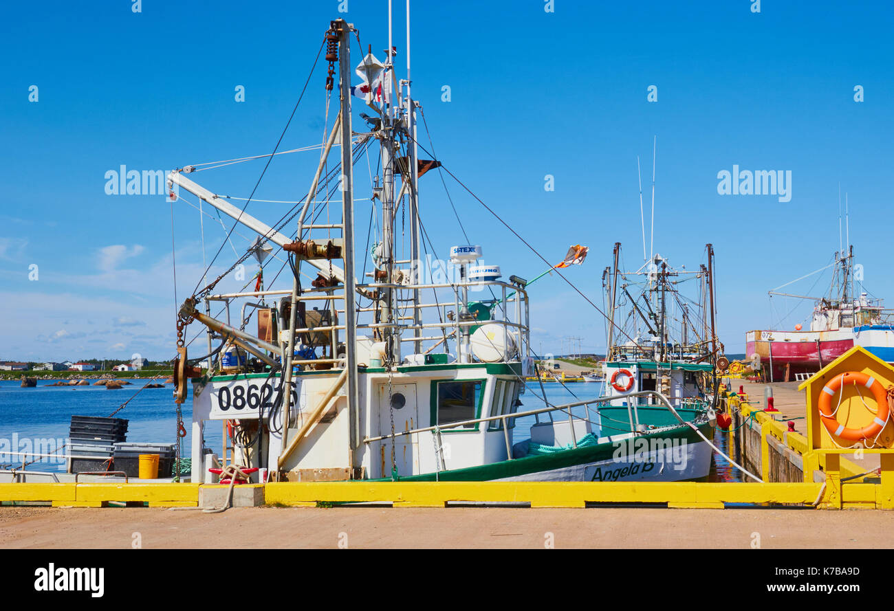Fishing trawlers, Musgrave Harbour, Newfoundland, Canada Stock Photo