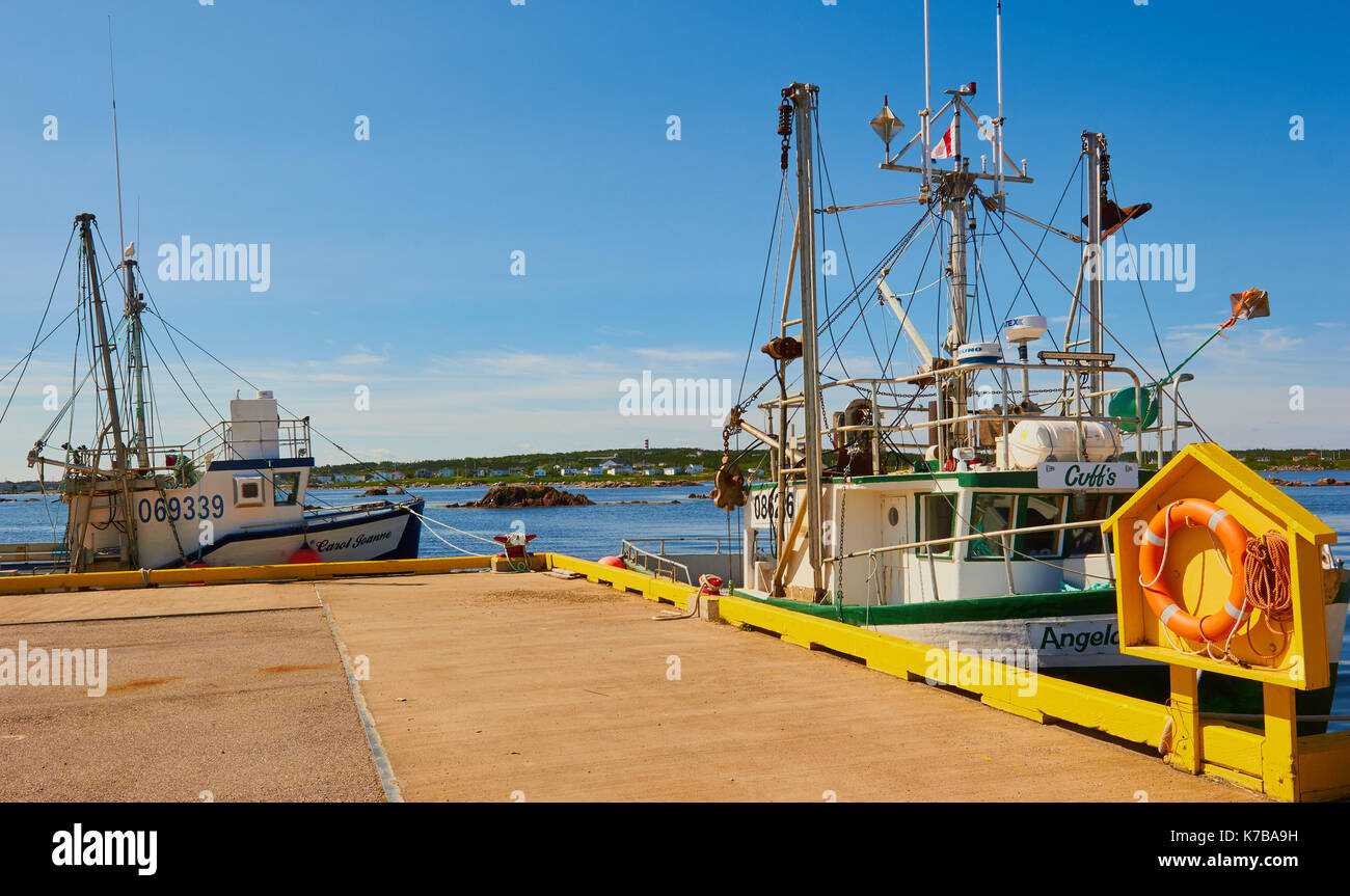 Fishing trawlers, Musgrave Harbour, Newfoundland, Canada Stock Photo