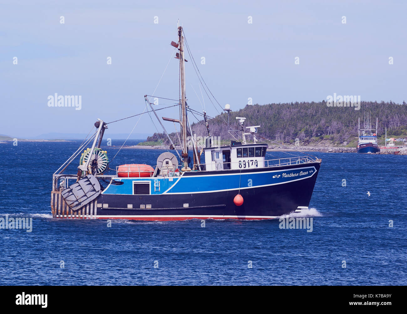 Fishing trawler in the Gulf of St Lawrence, Newfoundland, Canada Stock ...