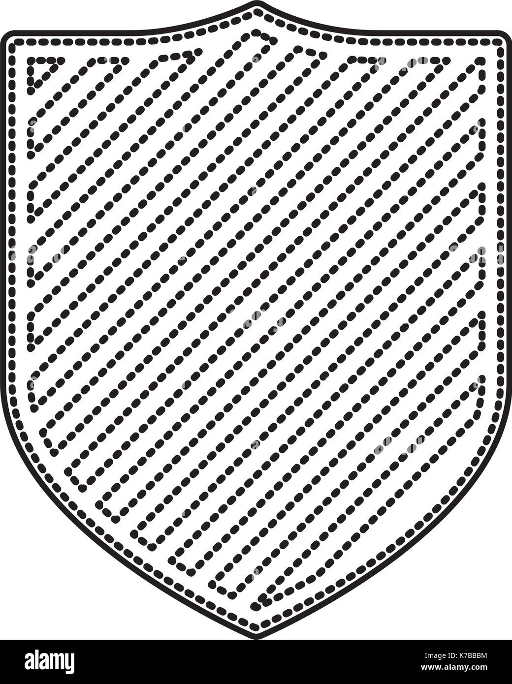 coat of arms monochrome dotted contour and striped Stock Vector Image ...
