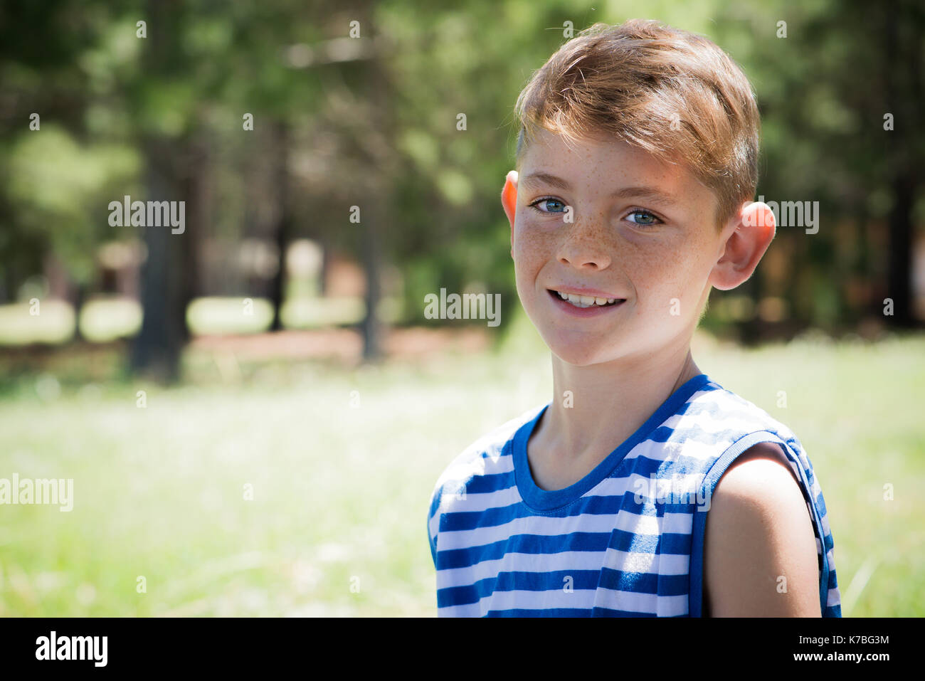 Preteen boy, portrait Stock Photo