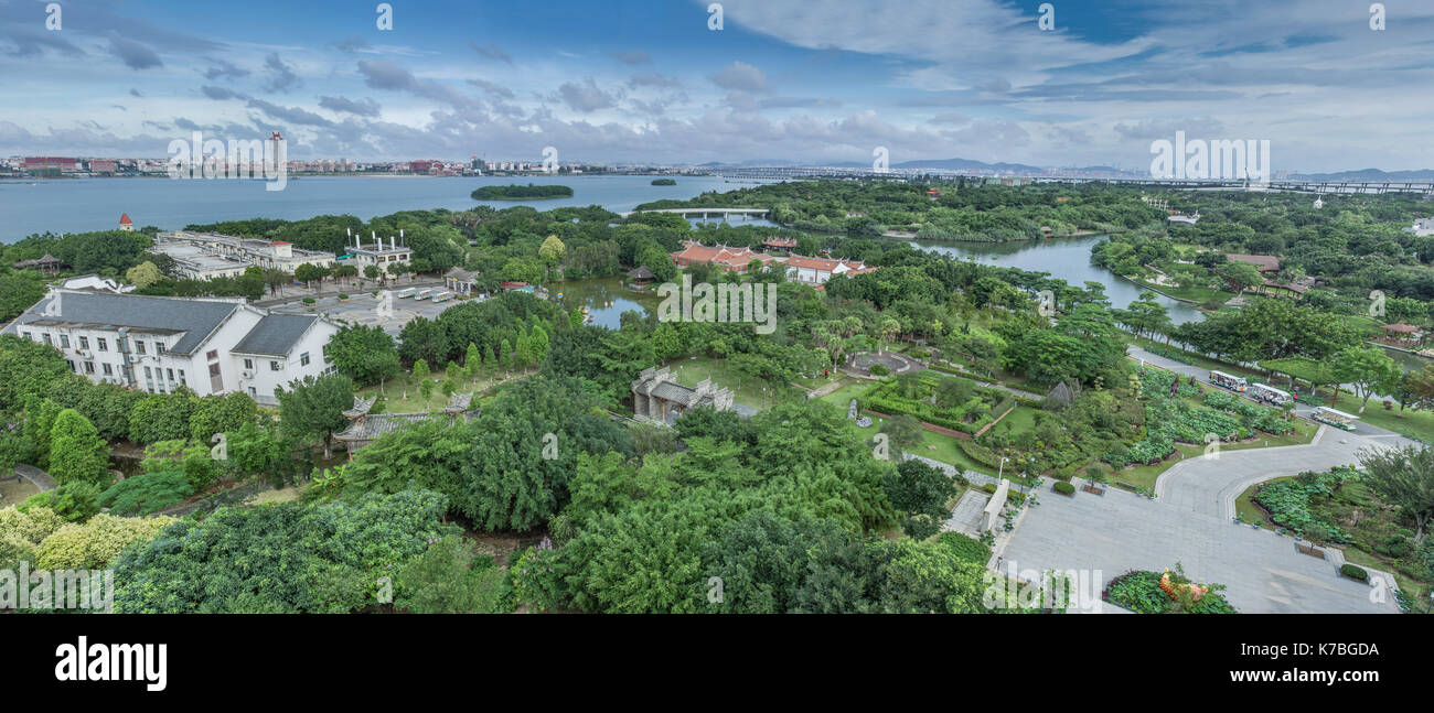 Aerial view of Xiamen Garden Expo Garden Stock Photo
