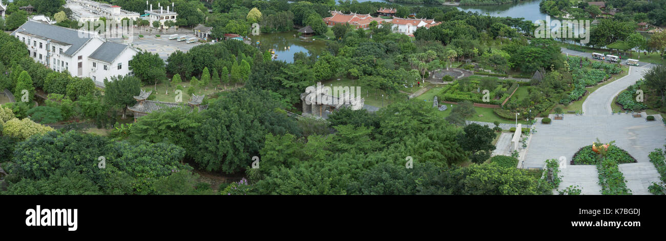 Aerial view of Xiamen Garden Expo Garden Stock Photo