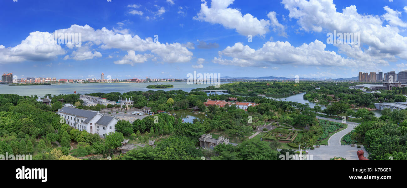 Aerial view of Xiamen Garden Expo Garden Stock Photo