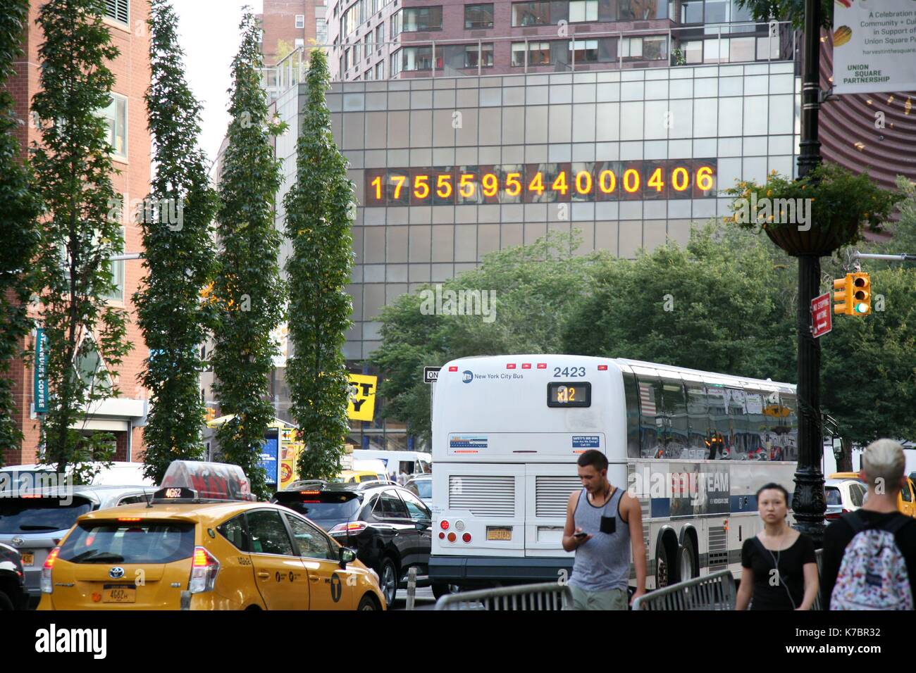 New York, US. 15th Feb, 2017. The Union Square Metronome is an unusual