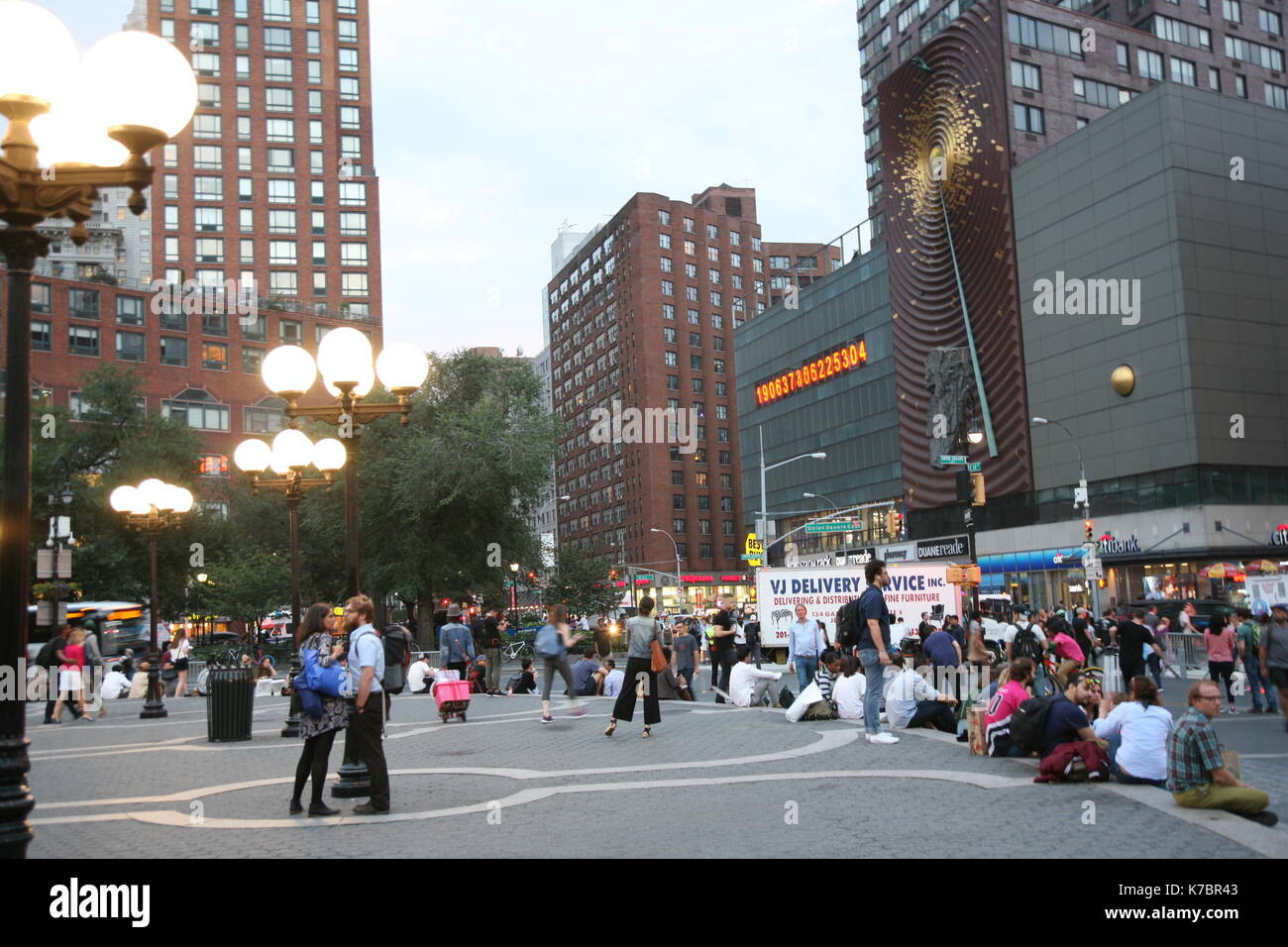 New York, US. 15th Feb, 2017. The Union Square Metronome is an unusual