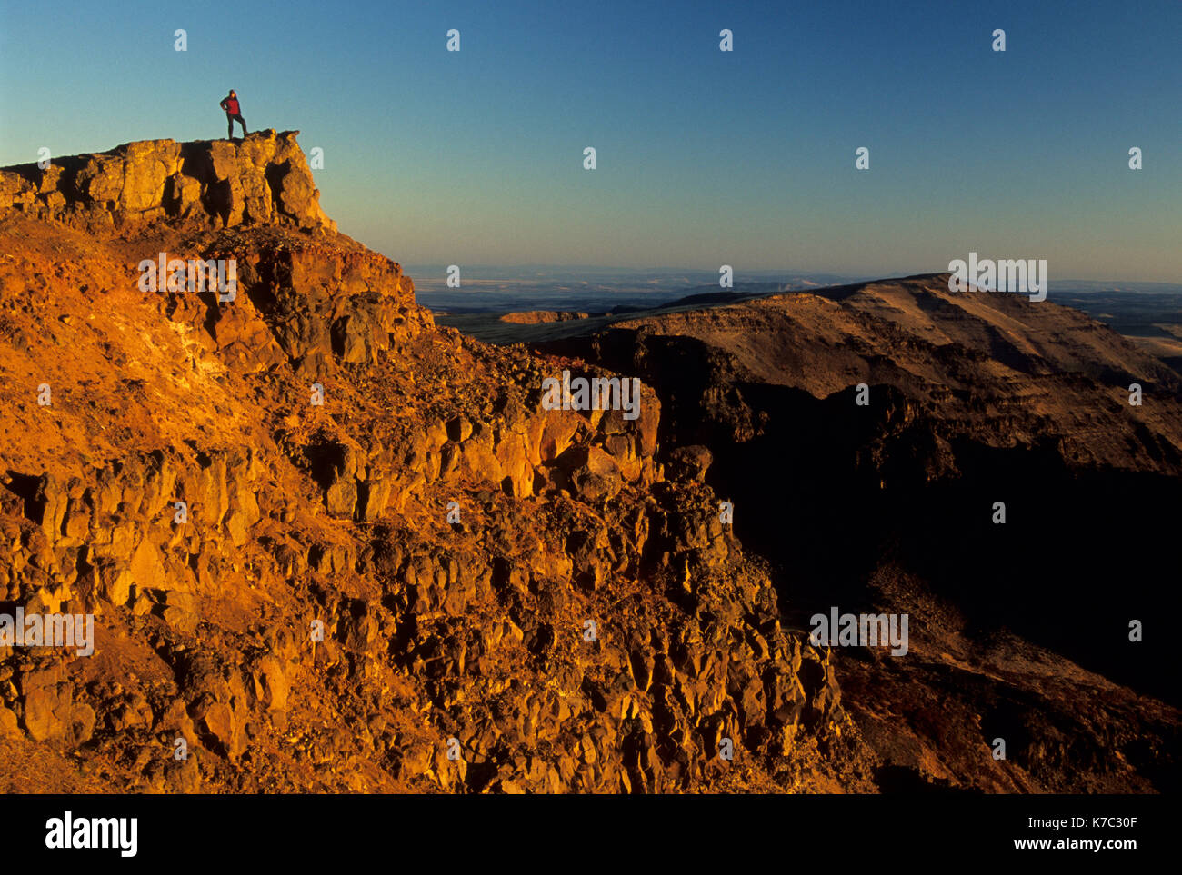 East Rim Overlook view, Steens Mountain Wilderness, Steens Mountain Recreation Area, Oregon Stock Photo