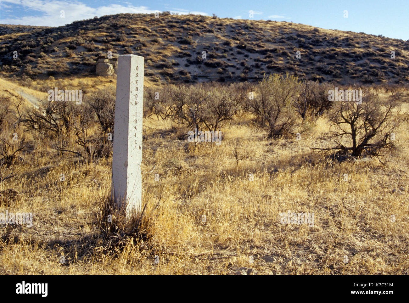 Oregon Trail marker, Keeney Pass Historic District, Vale District Bureau of Land Management