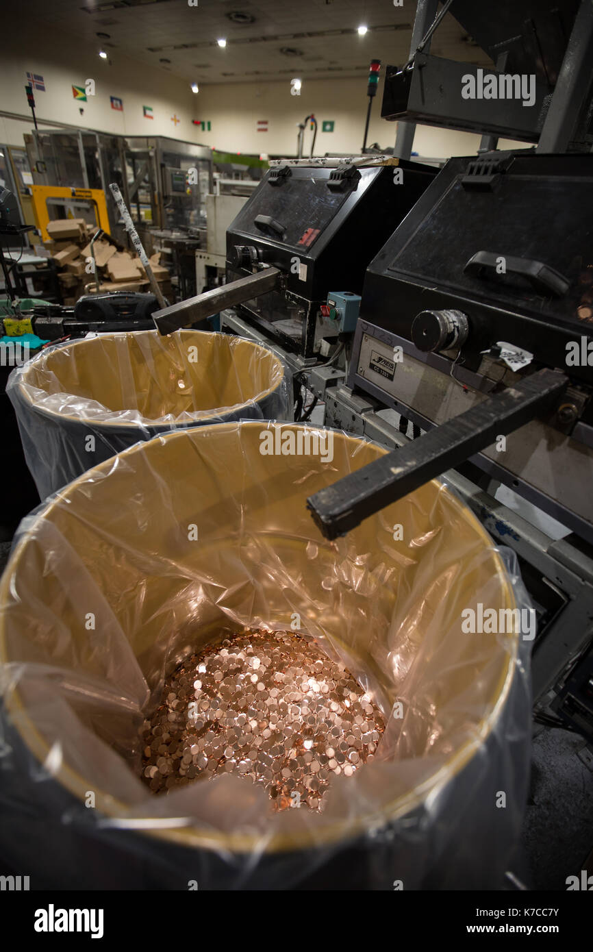 The Royal Mint Experience and coin production factory, in Llantrisant
