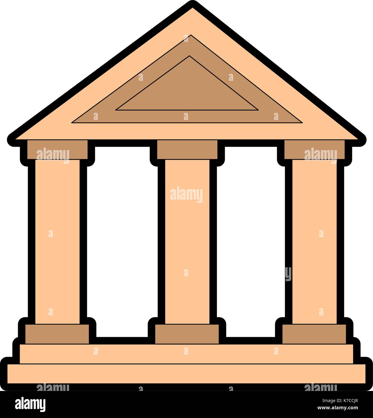 building with columns icon vector illustration design Stock Vector ...