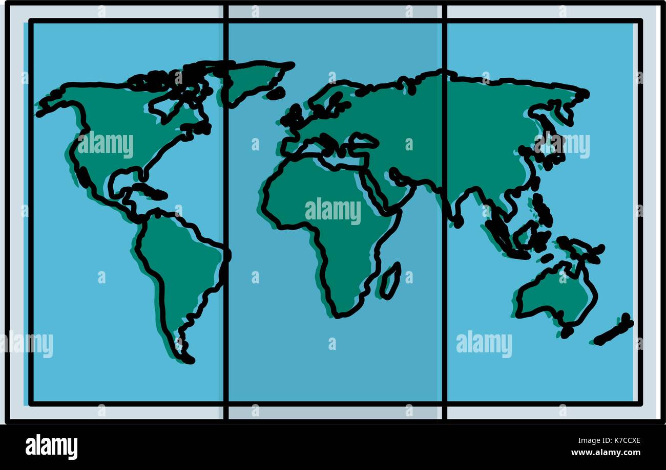 world map paper icon vector illustration design Stock Vector Image ...