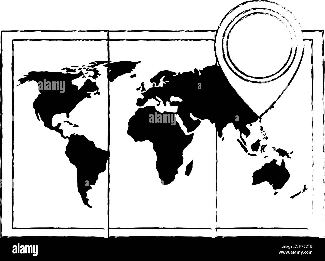world map paper icon vector illustration design Stock Vector Image ...