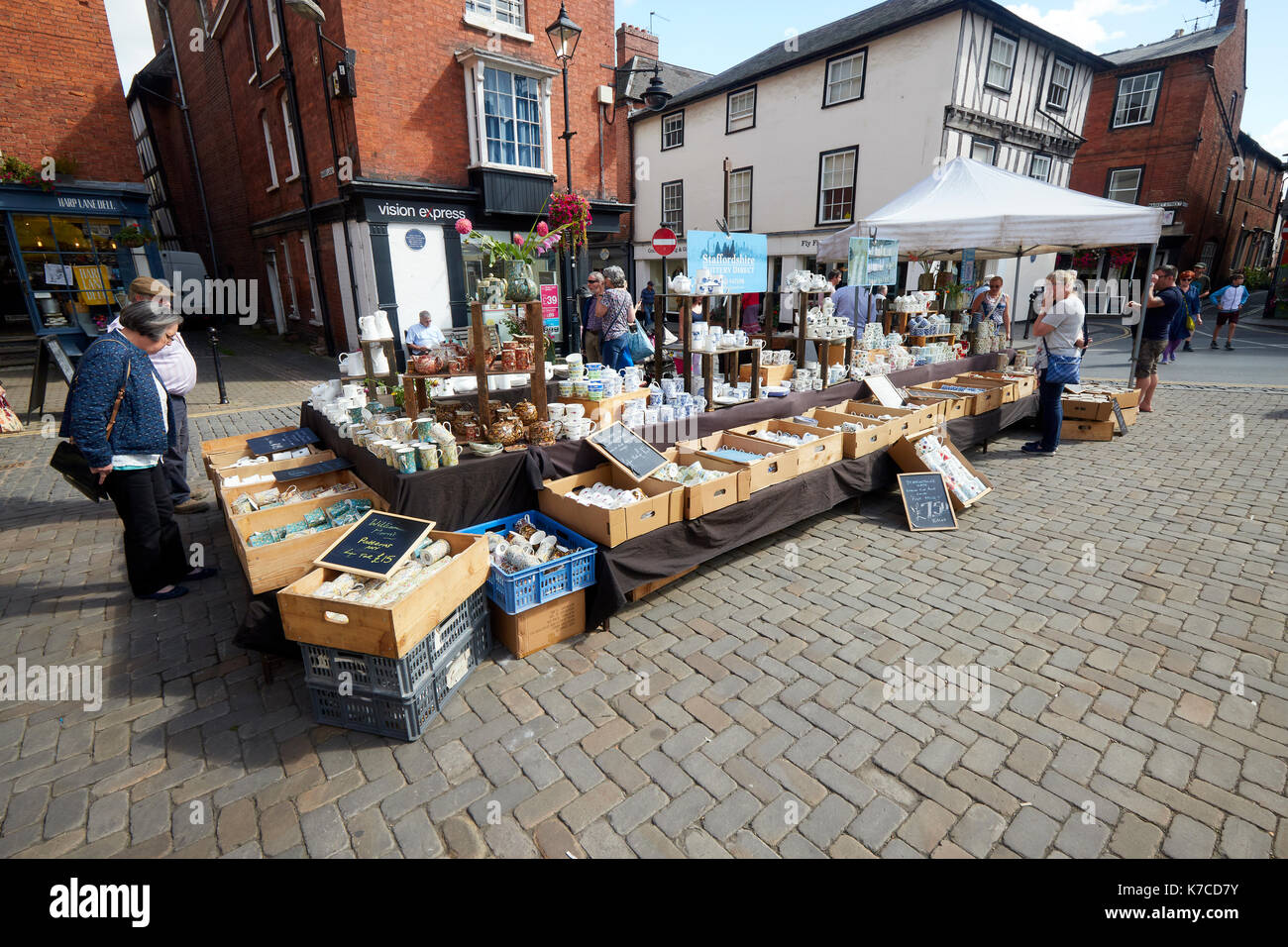 Market Castle Square Ludlow Shropshire West Midlands England UK Stock Photo