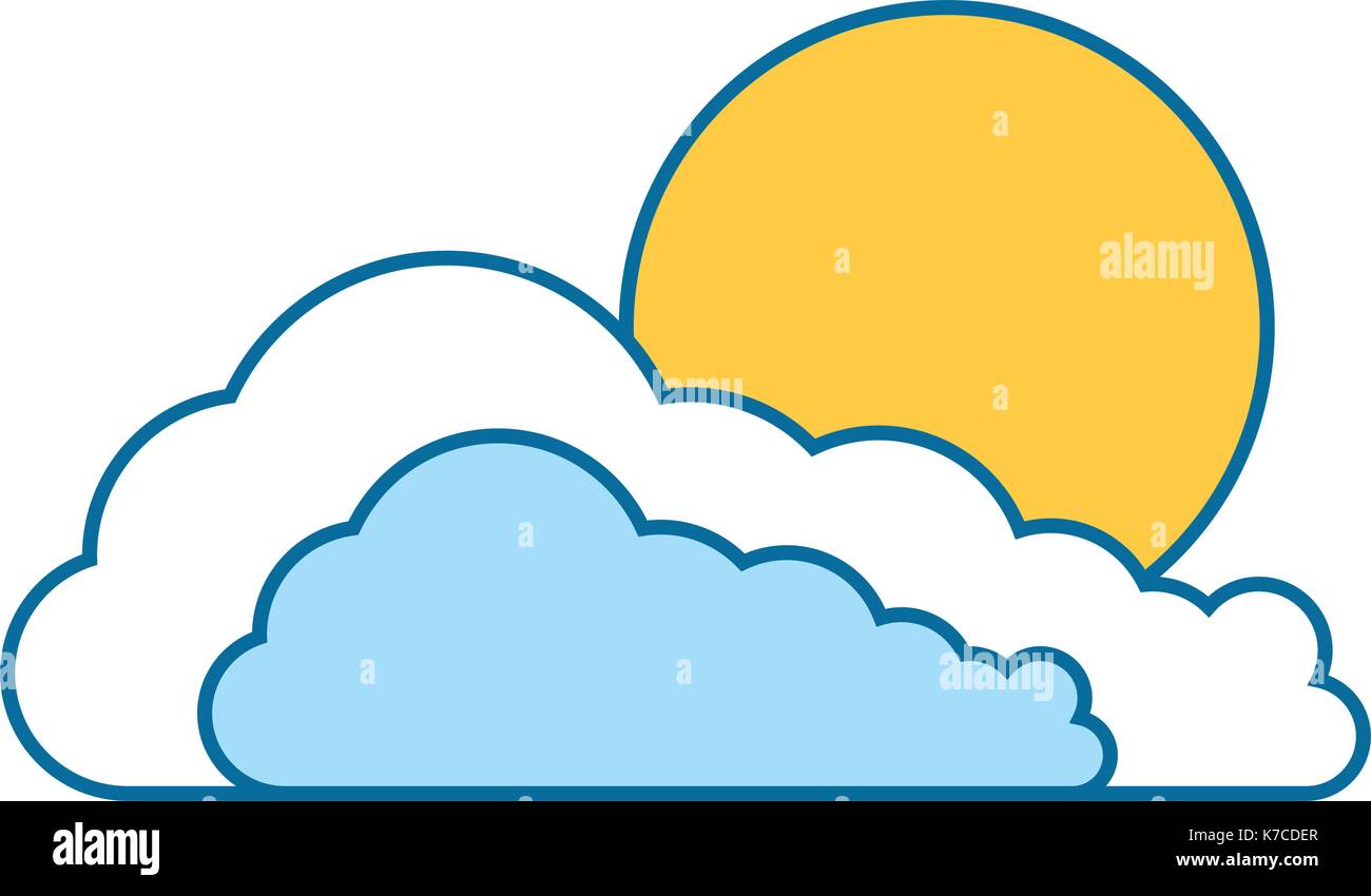 clouds sky with sun Stock Vector Image & Art - Alamy