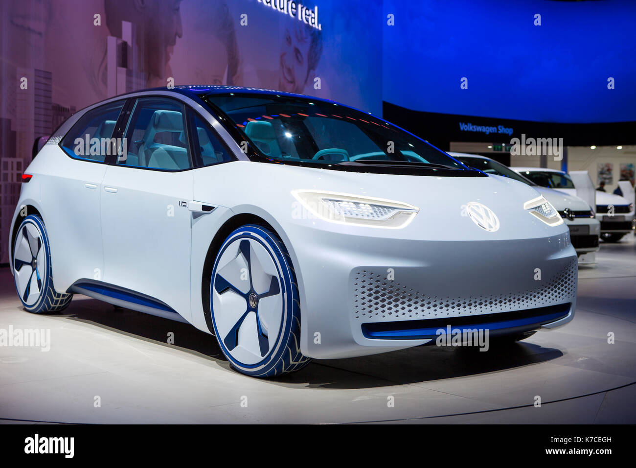 Frankfurt, Germany. 14th September, 2017. International Motor Show 2017 (IAA, Internationale Automobil-Ausstellung): VW I.D., electric concept car. Credit: Christian Lademann Stock Photo