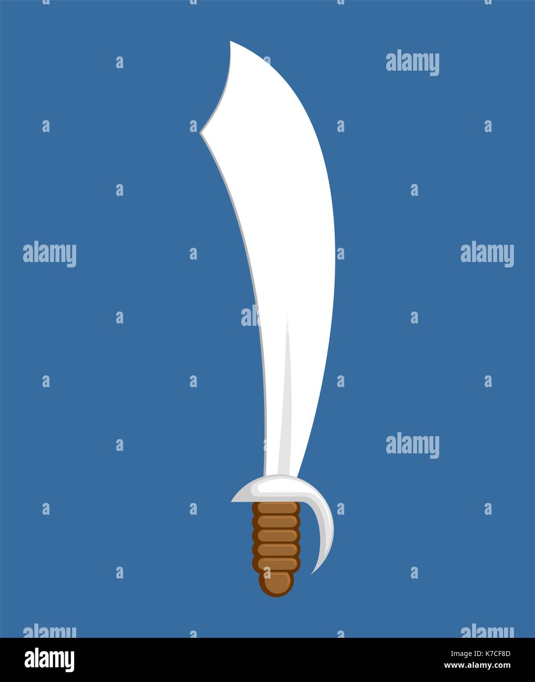 Pirate saber isolated. filibuster sword. Vector illustration Stock ...