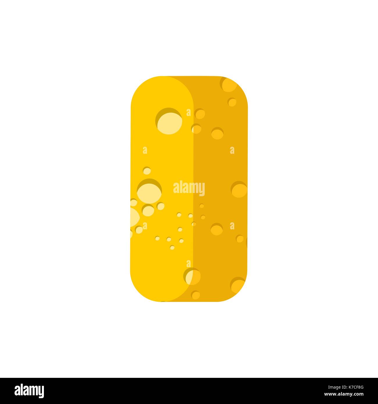 Letter I cheese font. Symbol of cheesy alphabet. Dairy Food type sign ...