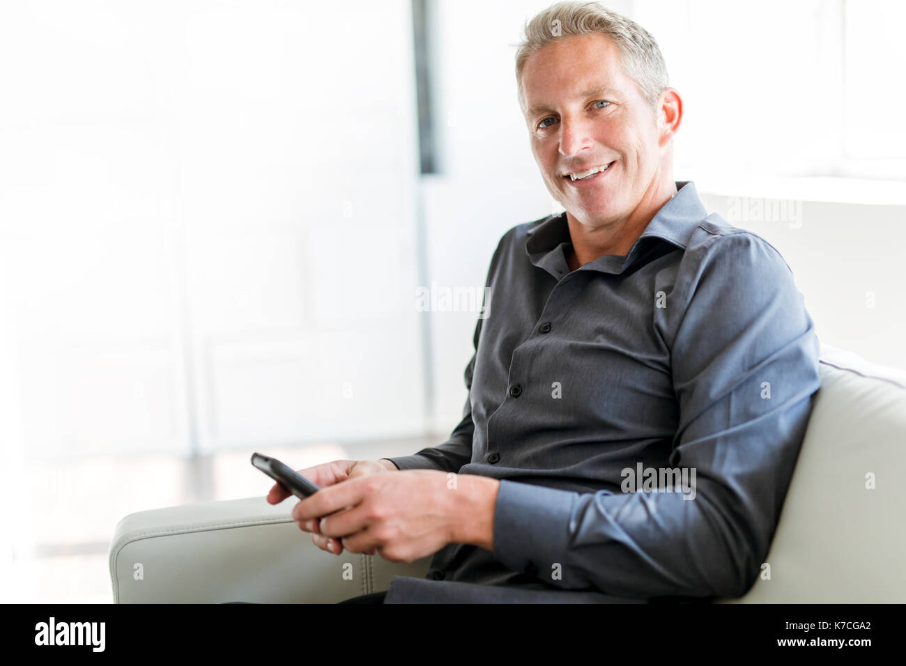 Happy mature european man hi-res stock photography and images - Alamy