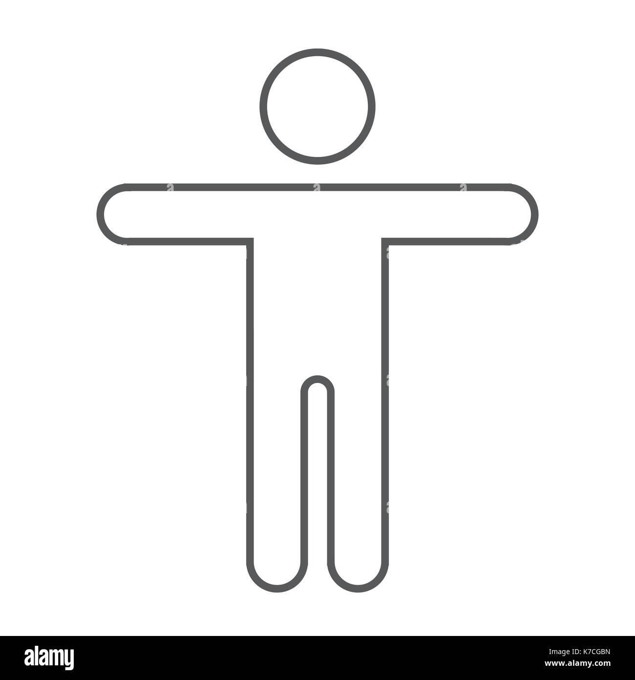 Scheme human outline silhouette. Vector illustration Stock Vector Image &  Art - Alamy