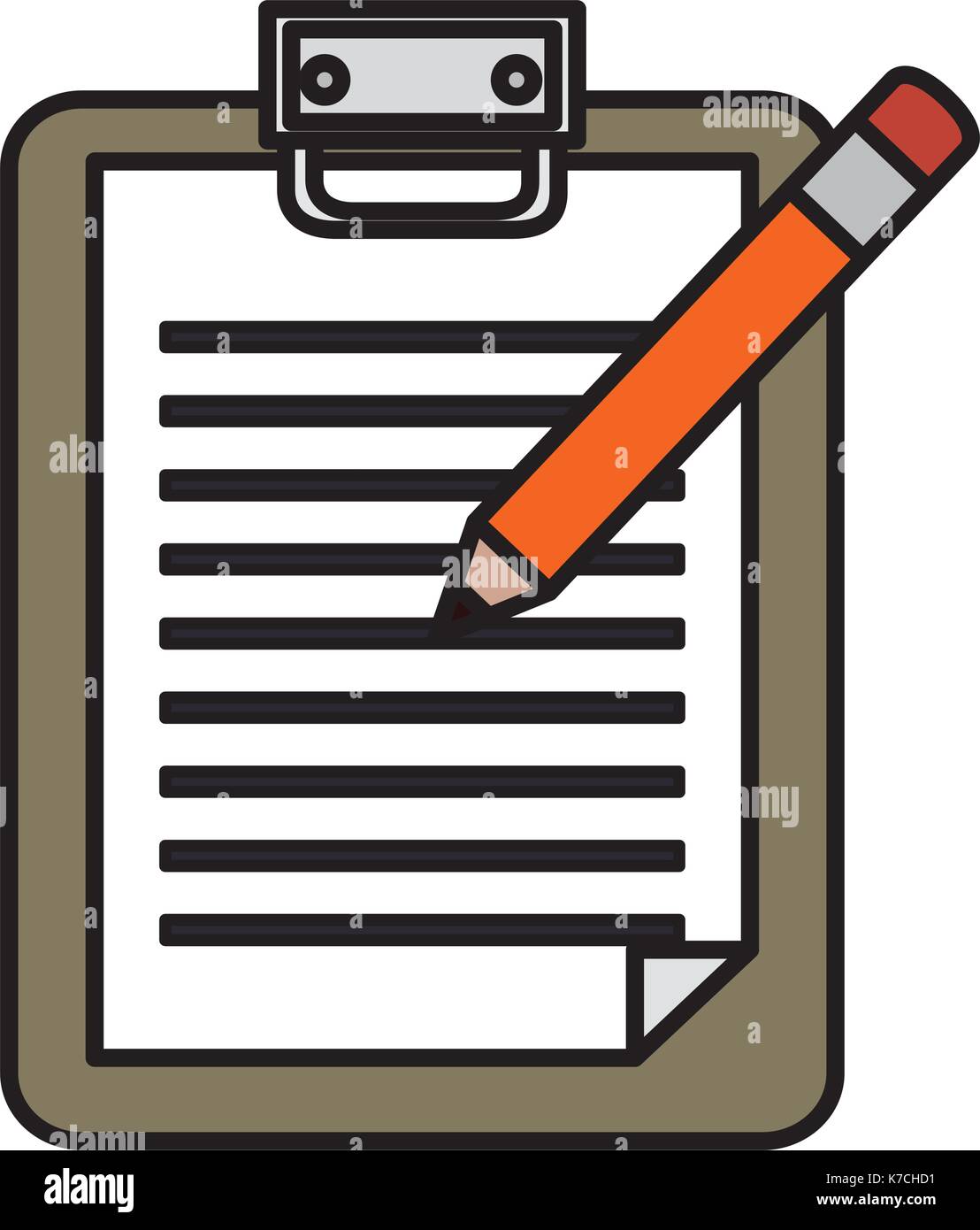 checklist clipboard with pencil vector illustration design Stock Vector ...