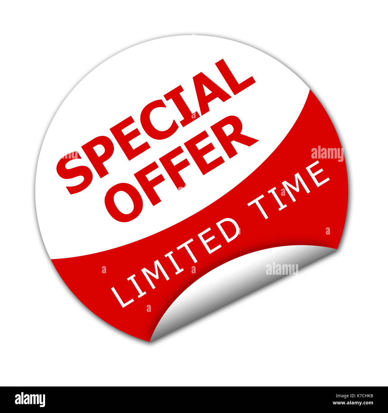 Special offer for limited time sticker Stock Photo - Alamy