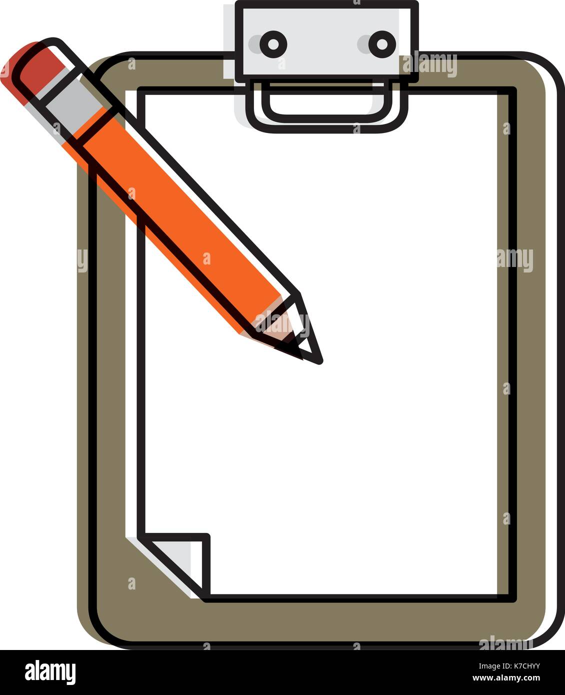checklist clipboard with pencil Stock Vector Image & Art - Alamy