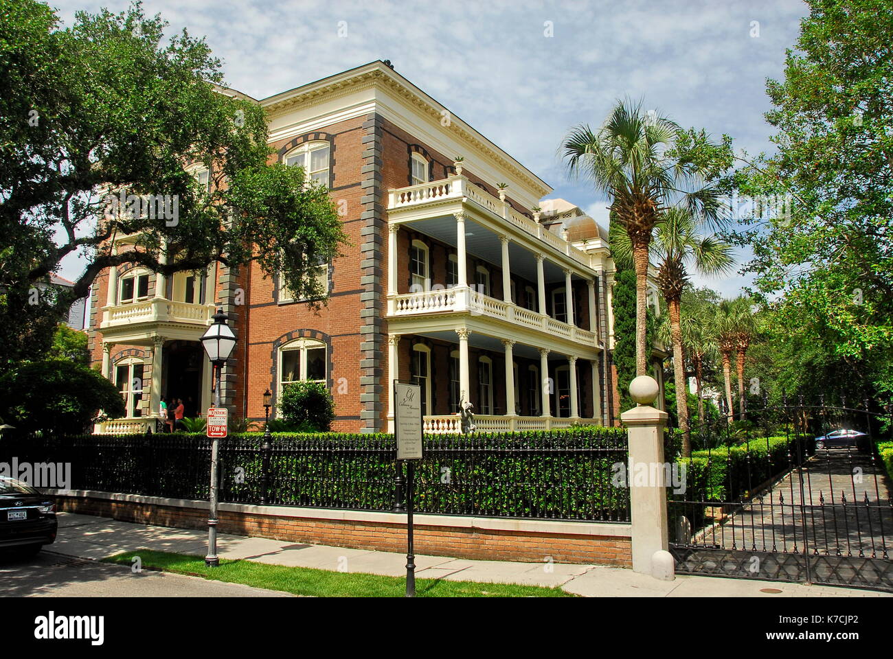 The Calhoun Mansion is Victorian house at 16 Meeting St., Charleston, South Carolina open for public tours Stock Photo