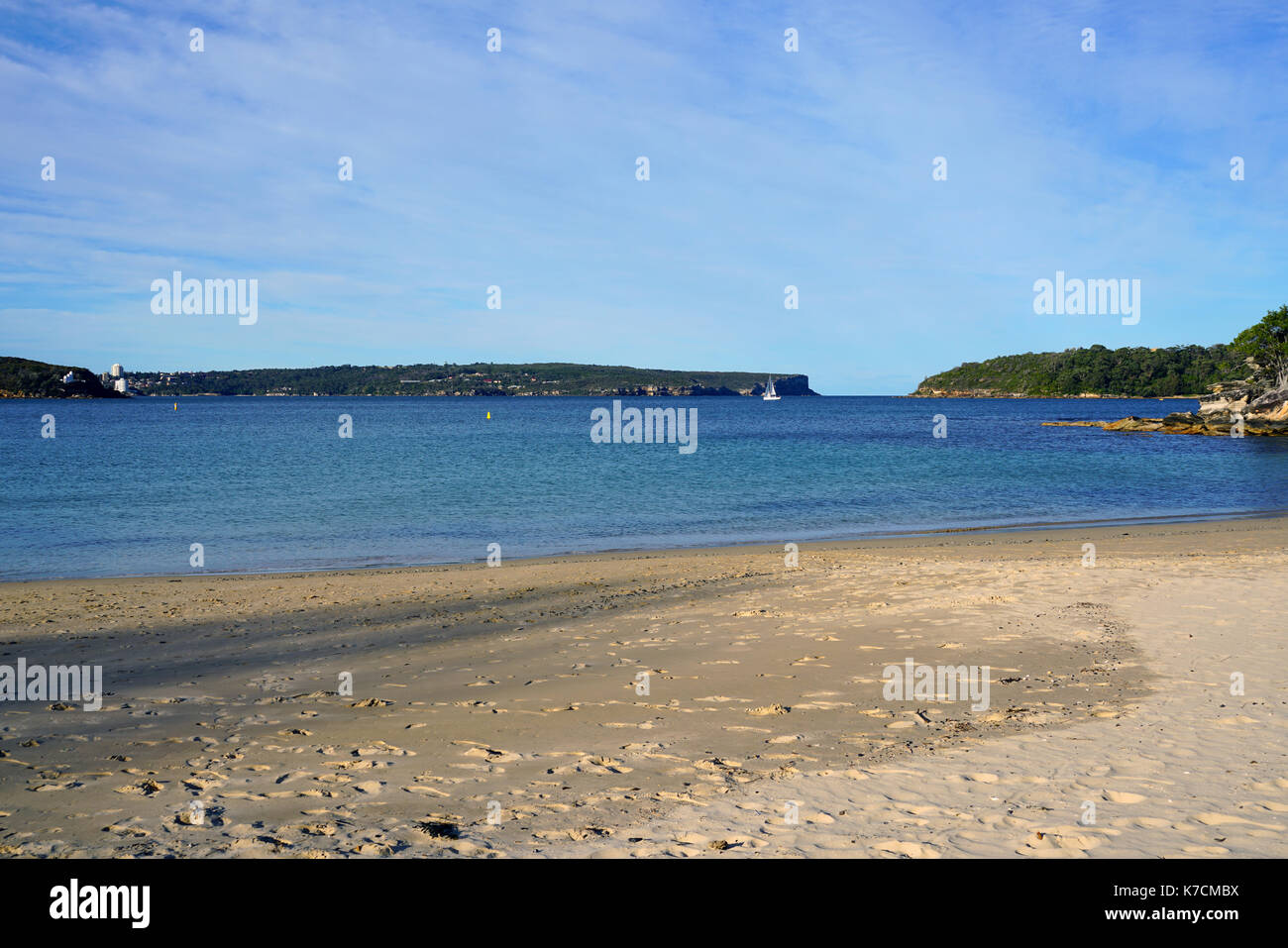 View of the Balmoral Beach in Mosman, Sydney, New South Wales, Australia. Stock Photo