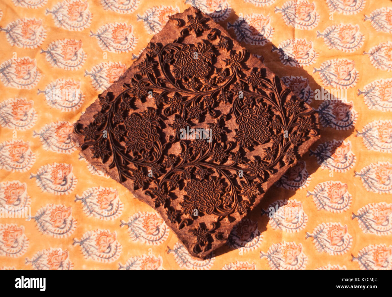 CARVED WOOD BLOCKS FOR PRINTING ON FABRIC Stock Photo Alamy