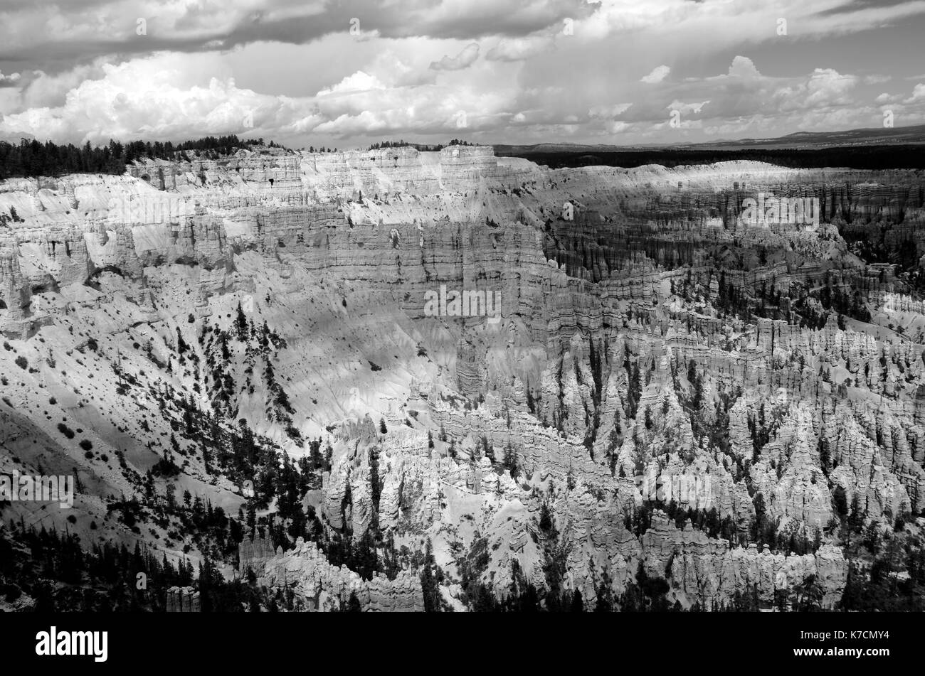 Bryce canyon landscape, scenic view of amphiteater, Utah, USA Stock Photo