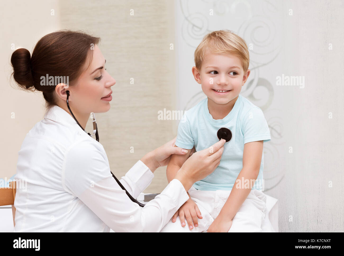 doctor using stethoscope