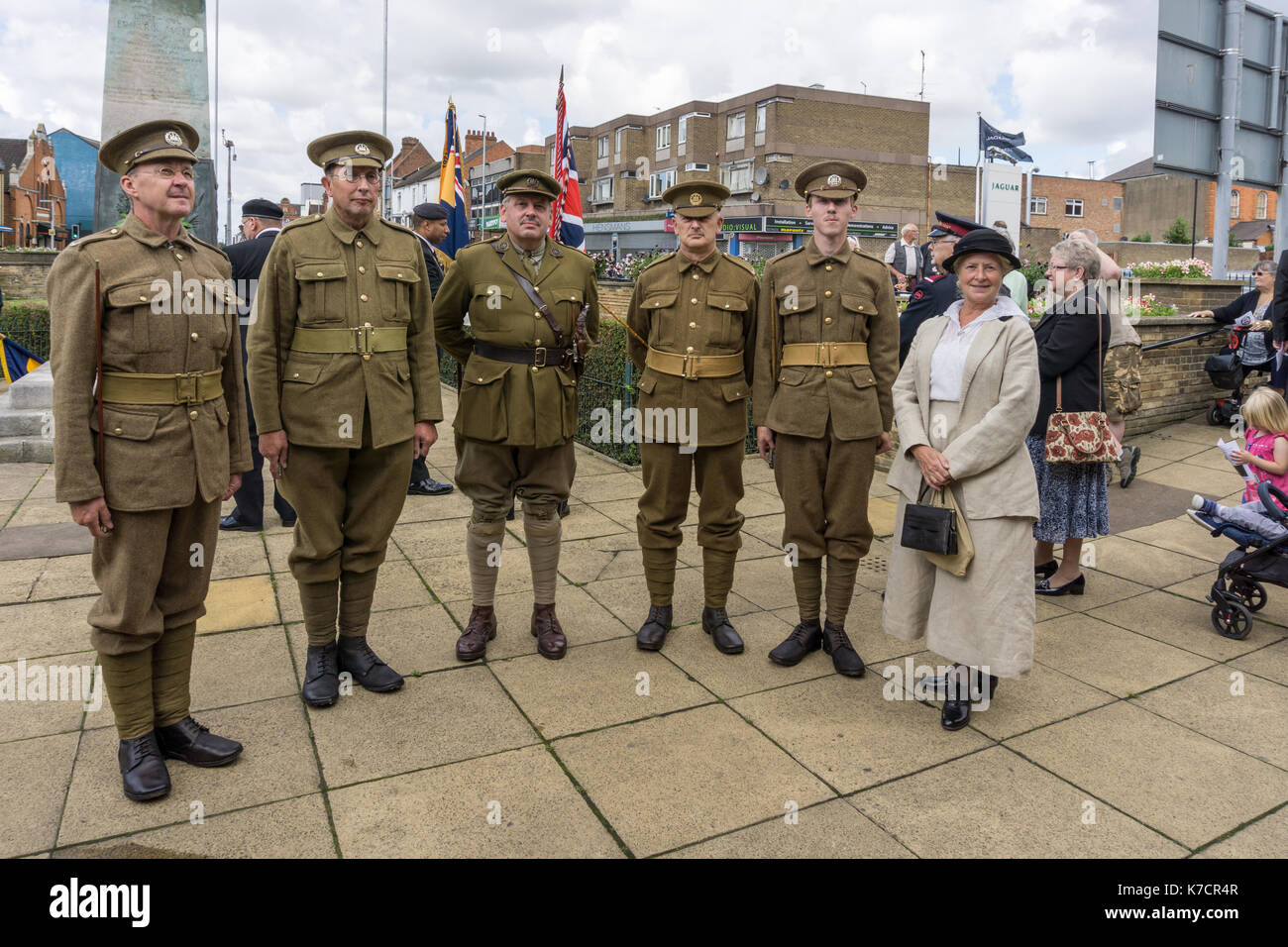 A memorial service marking 100 years since the death of the war hero Edgar Mobbs, Northampton UK. he was killed at Passchendale. Stock Photo