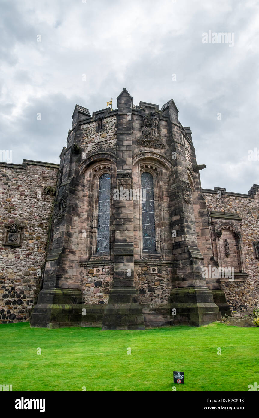 A back view of Scottish National War memorial in Edinburgh Castle, Scotland Stock Photo