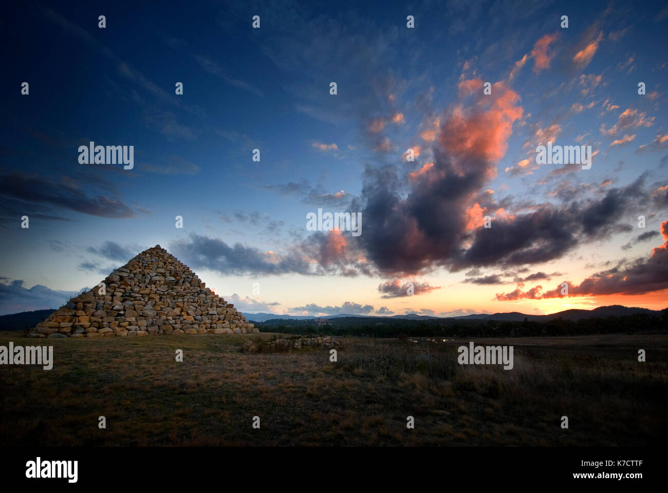Stone Pyramid, Ballandean Granite Belt, Queensland Stock Photo