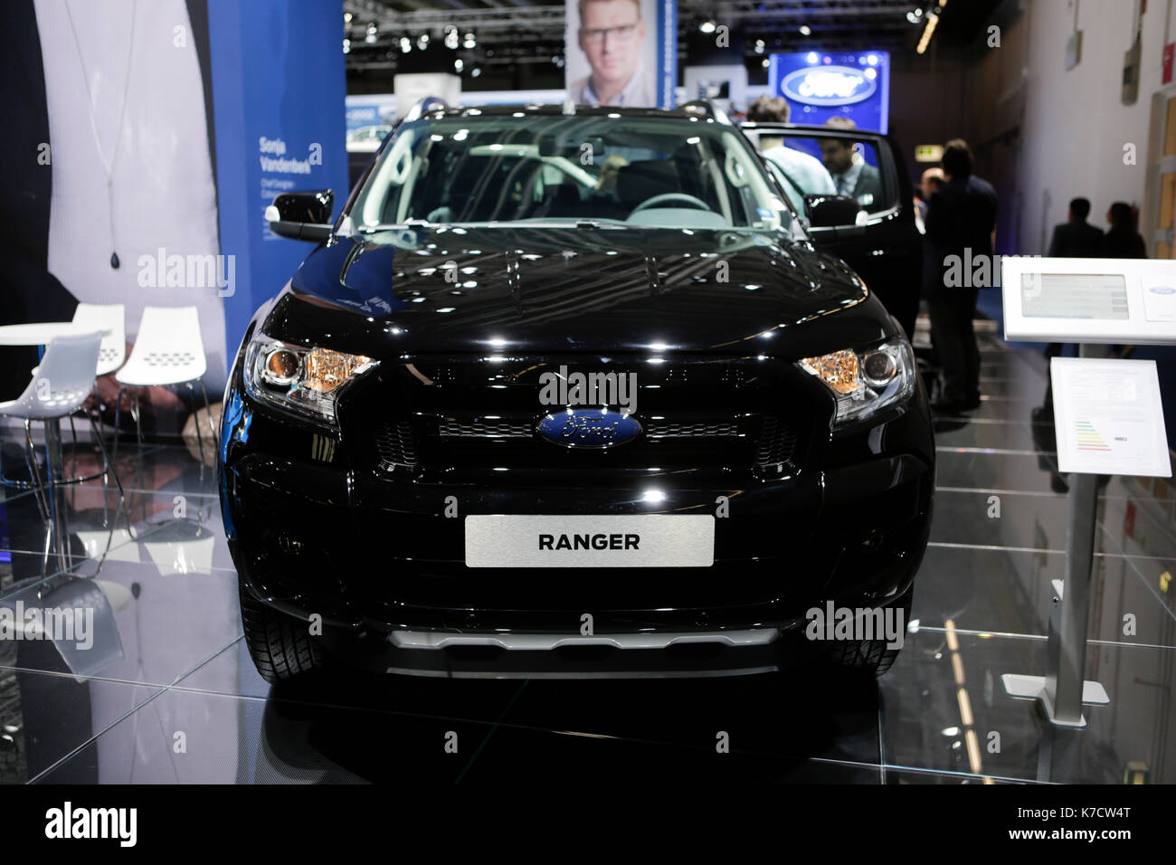 The American car manufacturer Ford Motor Company presents the Ford Ranger Black Edition Limited at the 67. IAA. The 67. Internationale Automobil-Ausstellung (IAA) opened in Frankfurt for trade visitors. It is with over 1000 exhibitors one of the largest Motor Shows in the world. The show will open for the general public on the 16th September. (Photo by Michael Debets/Pacific Press) Stock Photo