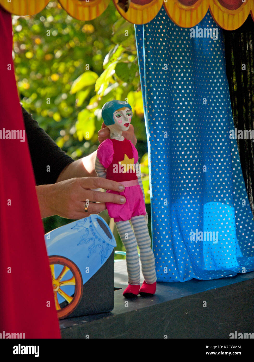 A puppet show at a festival in Sussex, England Stock Photo Alamy