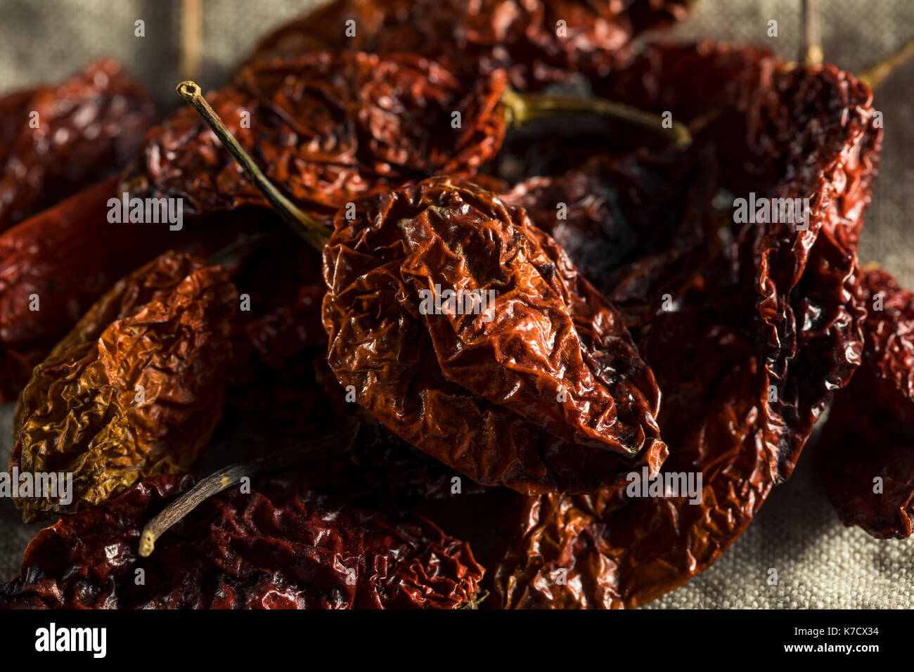 Super Hot Spicy Scorpion Bhut Jolokia Pepper Ready to Use Stock Photo