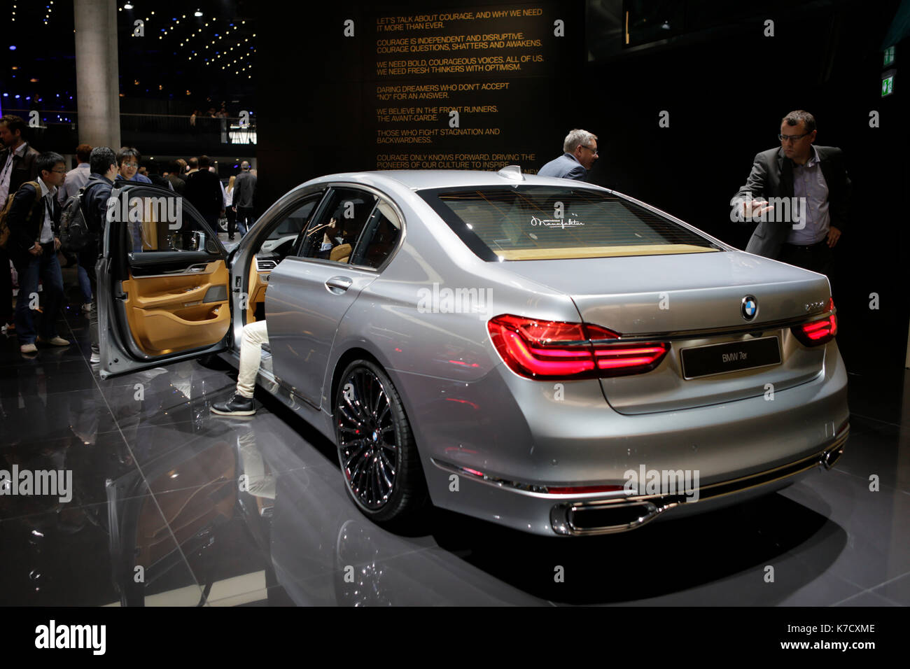 BMW 730d Sedan, F01 type code, with head-up display, HUD, navigation,  driver assistance systems, such as distance radar, Blind Stock Photo - Alamy