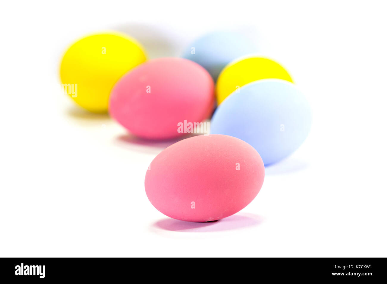 Easter eggs isolated on white background Stock Photo - Alamy