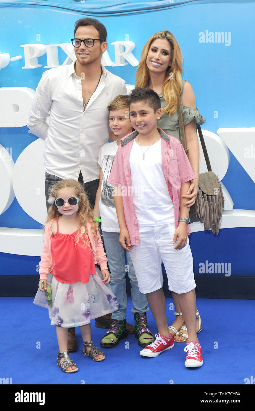 Photo Must Be Credited ©Alpha Press 080001 10/07/2016 Joe Swash and Son Harry Stacey Solomon with Son Zachary Zac Finding Dory Premiere at Odeon Leicester Square London Stock Photo