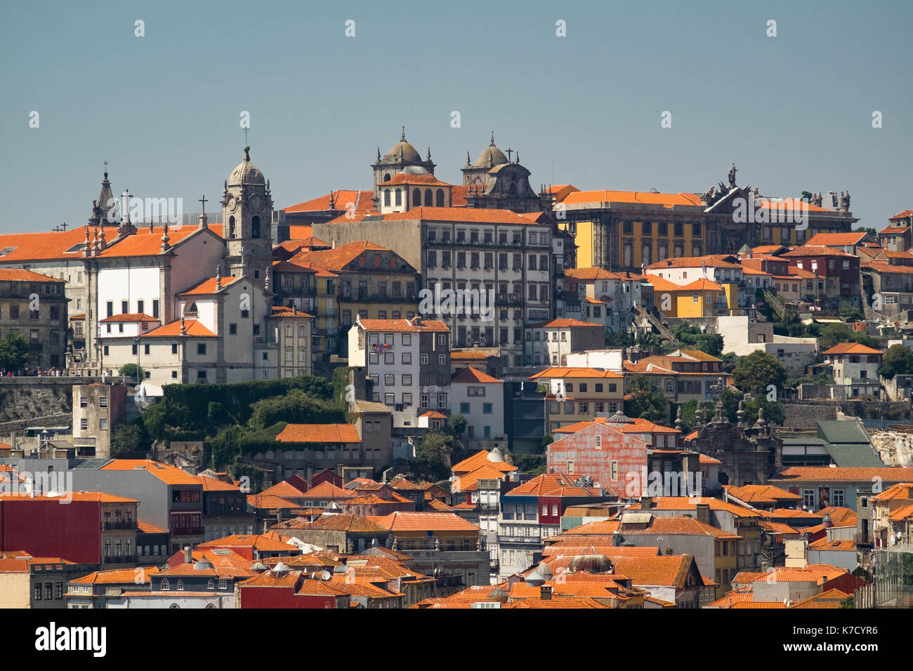 landscape view of the city Porto at the North of Portugal, this amazing site is an wide open architecture class from the roman conquers to nowadays Stock Photo