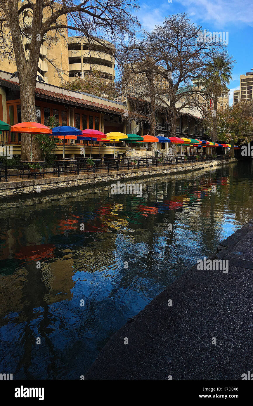 San Antonio Riverwalk Umbrellas High Resolution Stock Photography and ...
