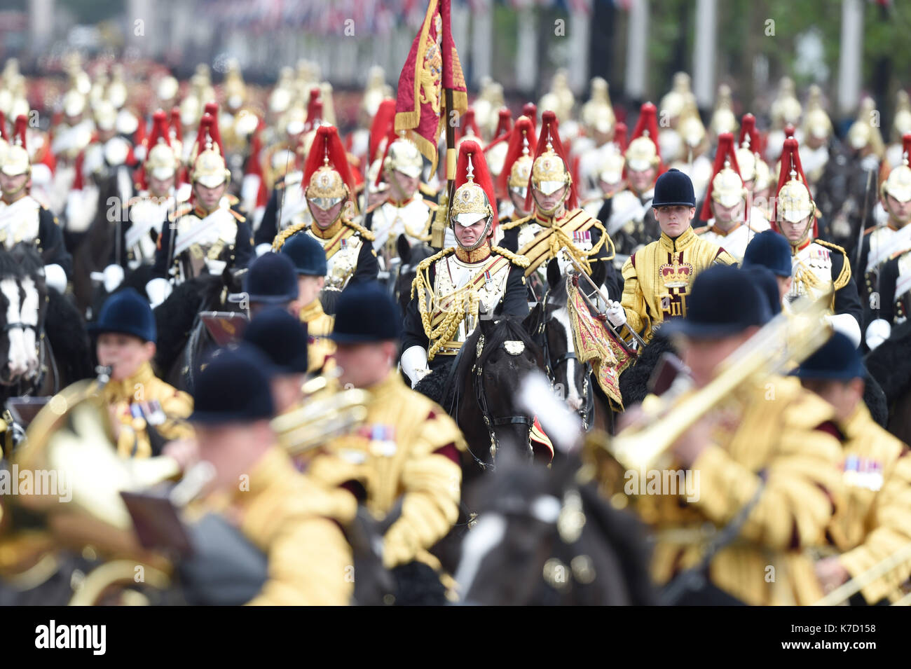 Photo Must Be Credited ©Alpha Press 079965 11/06/2016 Atmosphere in London for Trooping the Colour 2016 during The Queen's 90th Birthday Celebrations. Stock Photo