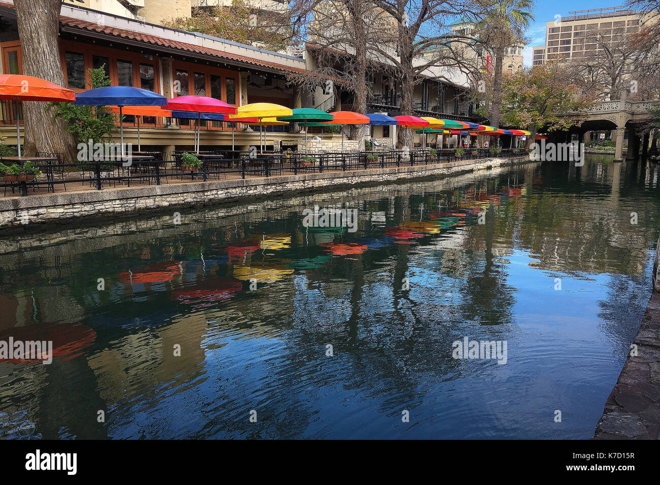 San antonio riverwalk umbrellas hi-res stock photography and images - Alamy