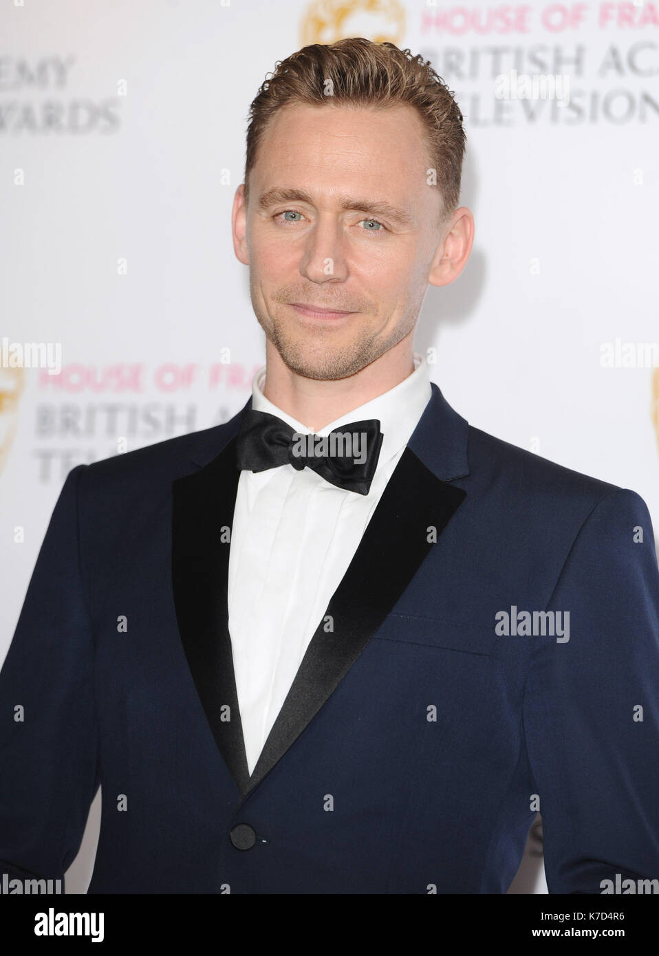 Photo Must Be Credited ©Kate Green/Alpha Press 079965 08/05/2016 Tom Hiddleston at the House of Fraser British Academy Television Awards Bafta Pressroom held at the Royal Festival Hall in London Stock Photo