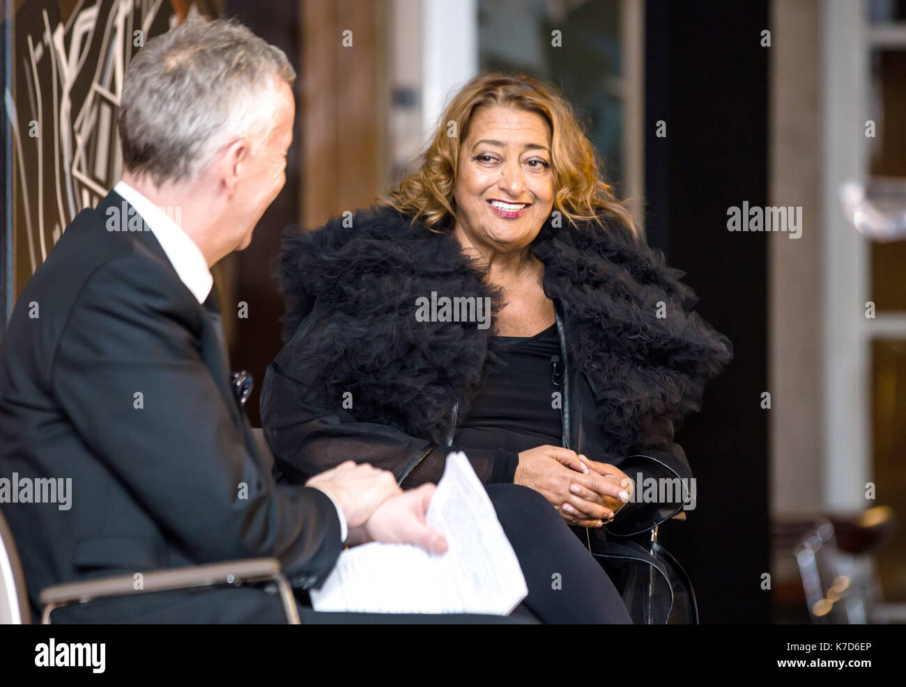 Photo Must Be Credited ©Alpha Press 076656 03/02/2016 Dame Zaha Hadid  Receives The Riba Royal Gold Medal 2016 For Architecture At Riba Royal  Institute Of British Architects In London. She Is The