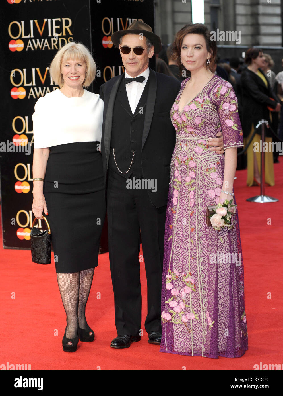 Photo Must Be Credited ©Alpha Press 078237 03/04/2016 Laura Carmichael with wife Claire van Kampen The Olivier Awards 2016 at the Royal Opera House London Stock Photo