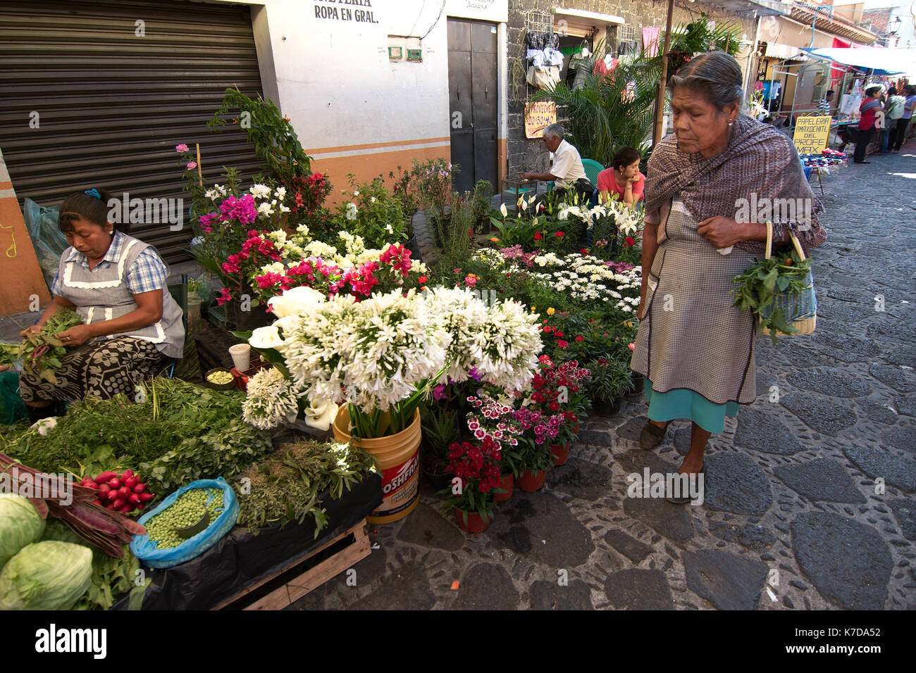 Tepoztlan, Morelos, Mexico 2013 The weekend folkloric market is one