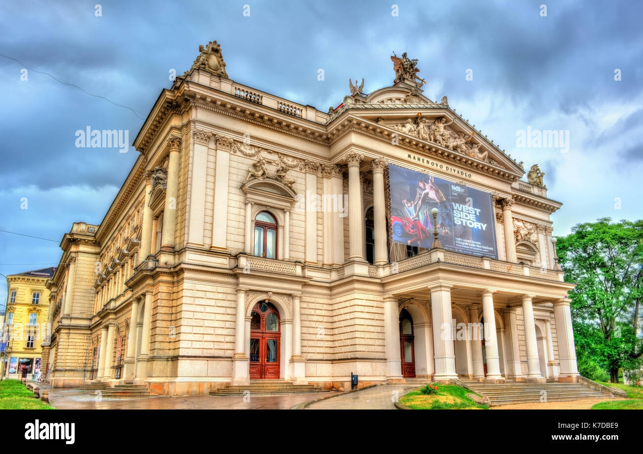Mahen Theatre in Brno, Czech Republic Stock Photo