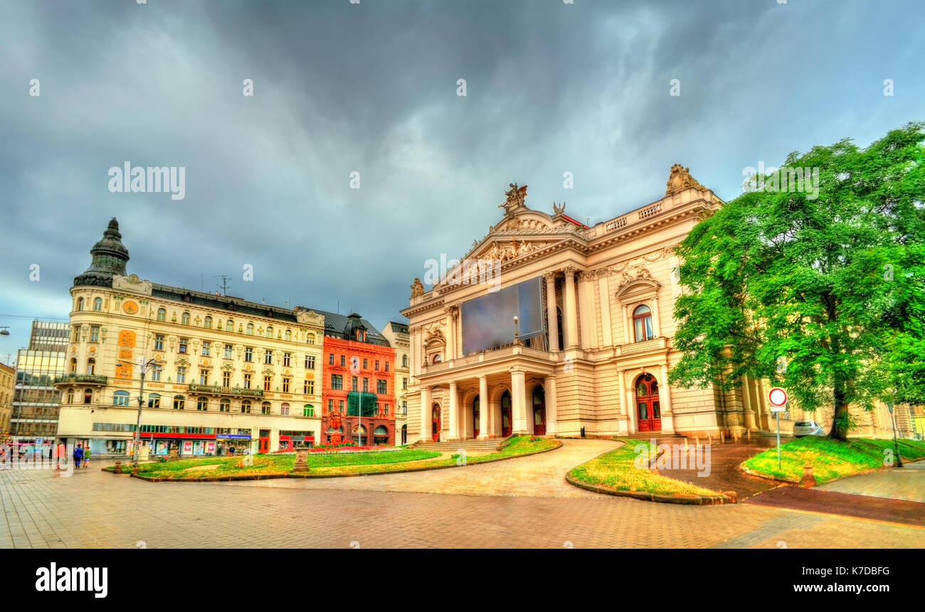 Mahen Theatre in Brno, Czech Republic Stock Photo